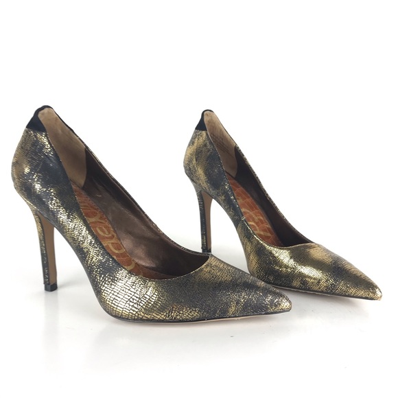 sam edelman gold pumps